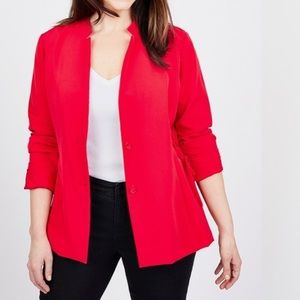 Laundry by Shelli Segal red lace-up tie blazer